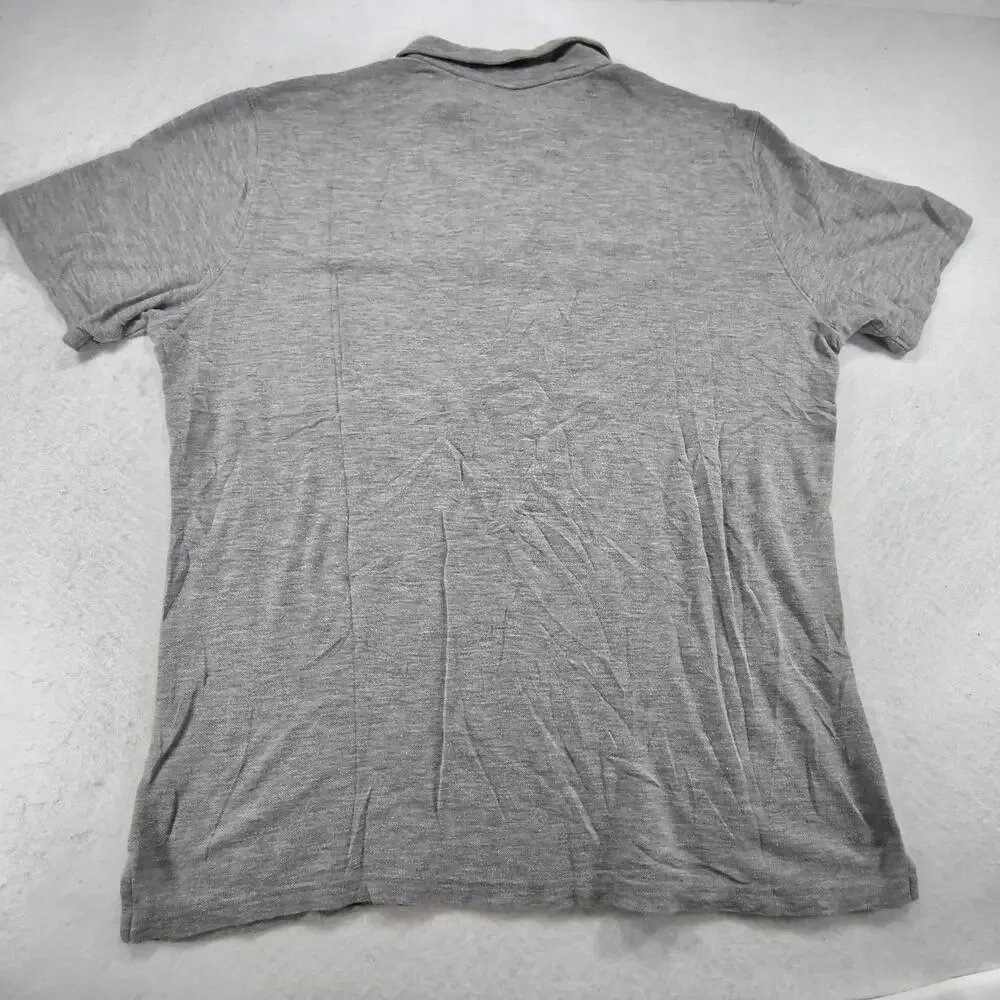 Oakley Short Sleeve Casual Collared Polo Shirt Adult Mens Size Large L Gray
